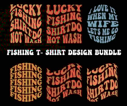 Hiking t shirt design bundle wave font and warp designs vector