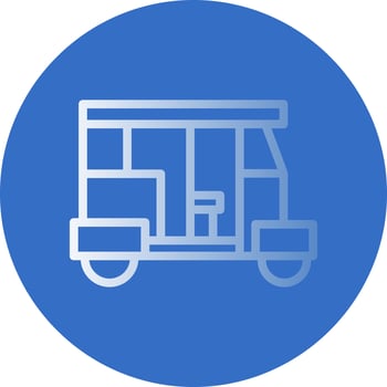Rickshaw Vector Icon Design