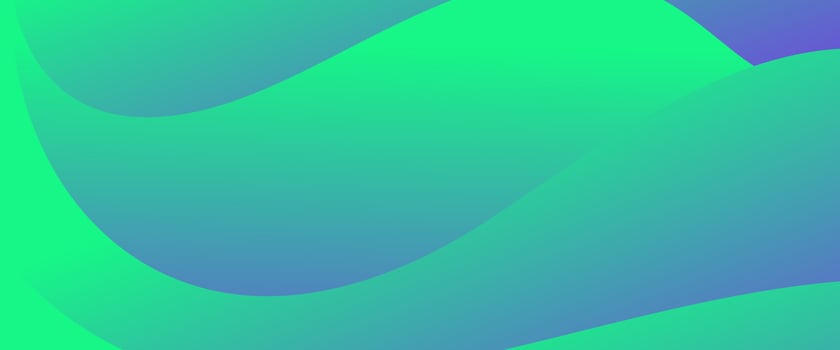 abstract fluid wave on gradient green and blue background vector