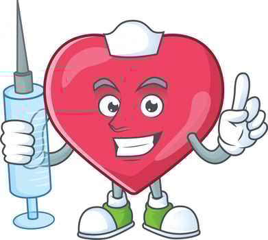 Heart medical notification Cartoon character vector
