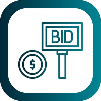 Bid Vector Icon Design
