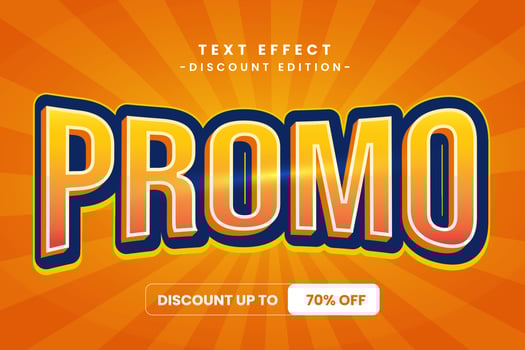 Sale special promo vector text effect