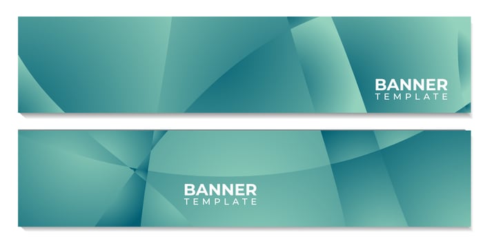 set of banner template with wave colorful vector