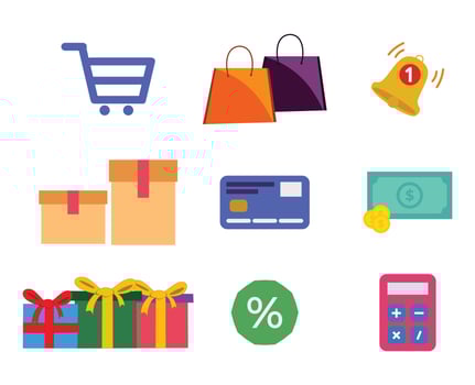 purchase icon. shopping icon vector
