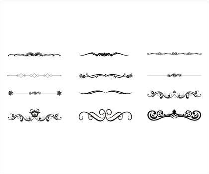 Calligraphic ornamental dividers Collection vector