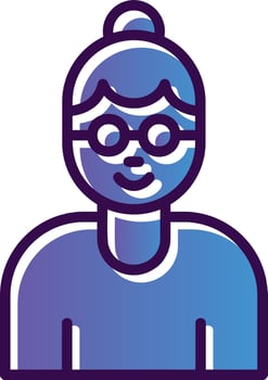 Grandmother Vector Icon Design