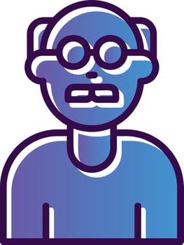 Old Man Vector Icon Design