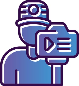 Camera Operator Vector Icon Design