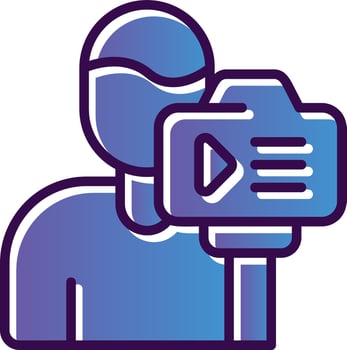 Camera Man Vector Icon Design