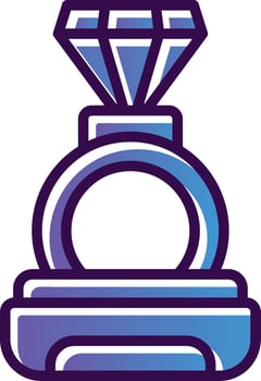 Diamond Ring Vector Icon Design