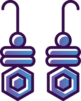 Earrings Vector Icon Design