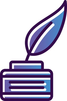 Feather Pen Vector Icon Design