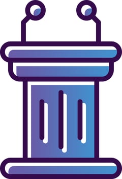 Tribune Vector Icon Design