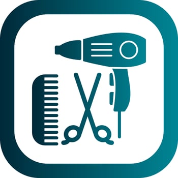 Hairdressing Vector Icon Design
