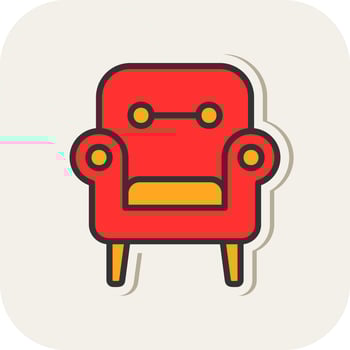 Armchair Vector Icon Design