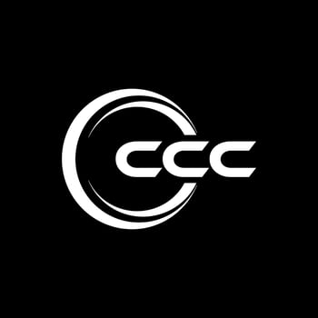 CCC letter logo design in illustration. Vector logo, calligraphy designs for logo, Poster, Invitation, etc.