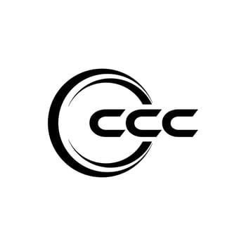 CCC letter logo design in illustration. Vector logo, calligraphy designs for logo, Poster, Invitation, etc.