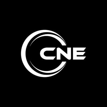 CNE letter logo design in illustration. Vector logo, calligraphy designs for logo, Poster, Invitation, etc.