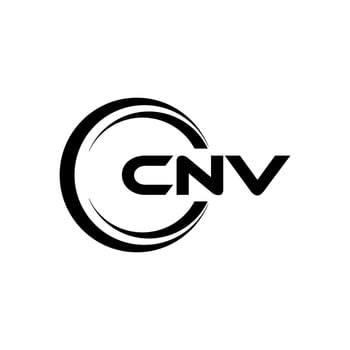 CNV letter logo design in illustration. Vector logo, calligraphy designs for logo, Poster, Invitation, etc.