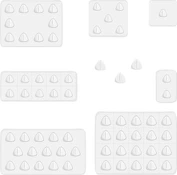 big colored set different types of pills png