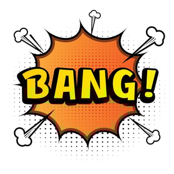 Bang comic design vector art for free download