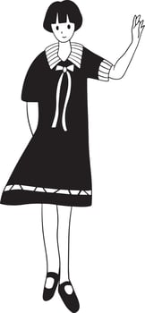 Student acting cartoon doodle kawaii anime coloring pages cute vector