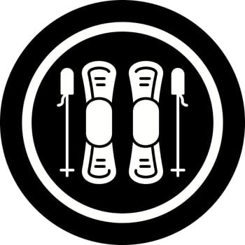 Ski Vector Icon