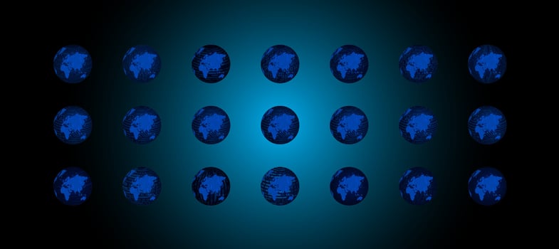Modern Technology World Map Globe pack vector