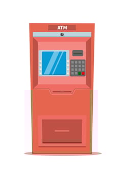 Money ATM Bank Machine Clipart Vector