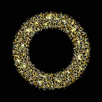 Golden glitter sparkles vector illustration