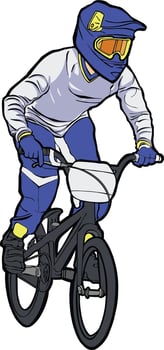 bicycle rider bike extreme sport vector
