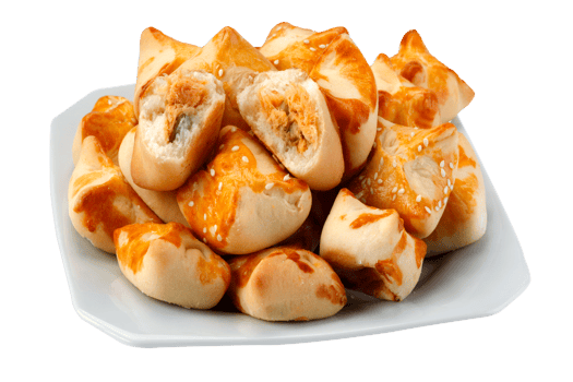 Arabian esfiha of chicken, esfirra Brazilian snack png