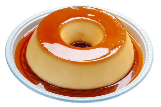 Condensed milk pudding with eggs png