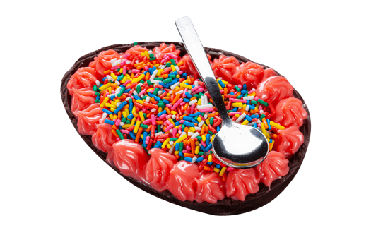 Easter egg eating with spoon png
