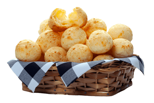 Cheese bread basket, Brazilian snack, pao de queijo png