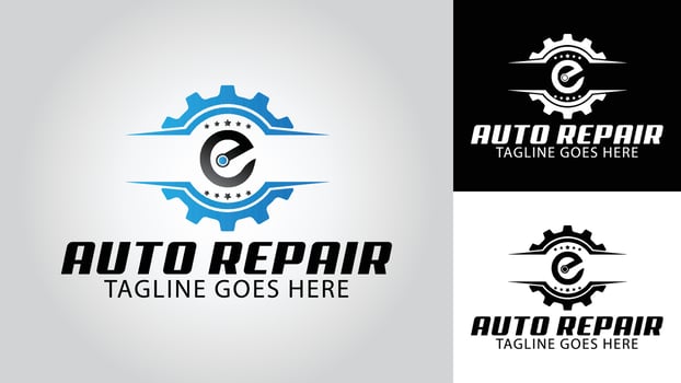 Auto Repair Business Vector Logo Design