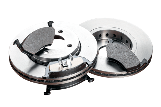 Brake disc with pads png
