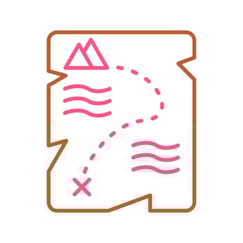 Treasure Map Vector Icon