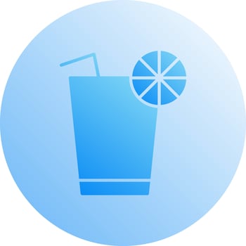 Unique Lemon Juice Vector Icon