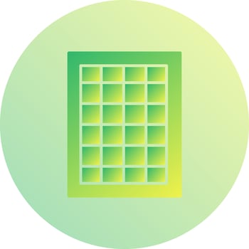 Table of Rates Vector Icon
