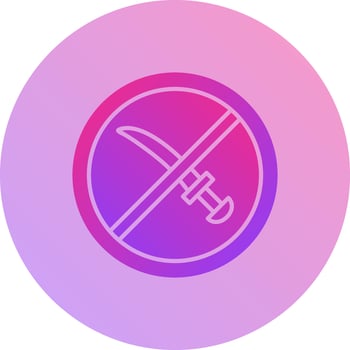 No Weapons Vector Icon