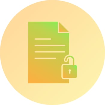 Unlock Documents Vector Icon