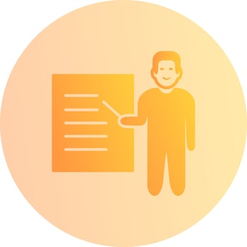 Unique Male Presenter Vector Icon
