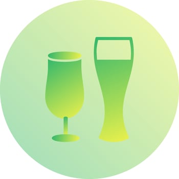 Unique Beer Glasses Vector Icon