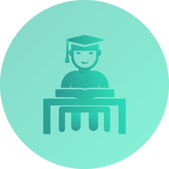 Unique Studying on Desk Vector Icon