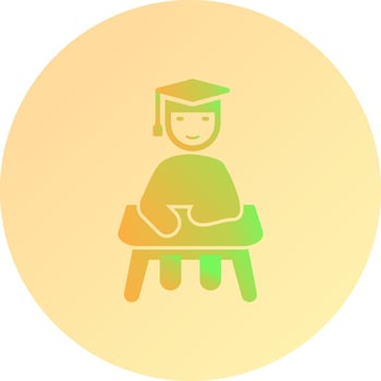 Unique Studying on Desk Vector Icon