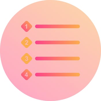 Unique Numbered list Vector Icon