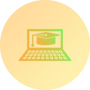 Unique Online Graduation Vector Icon