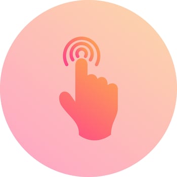 Danger of Hand Press Vector Icon