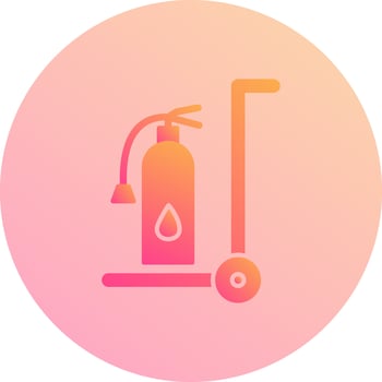 Unique Moveable Extinguisher Vector Icon